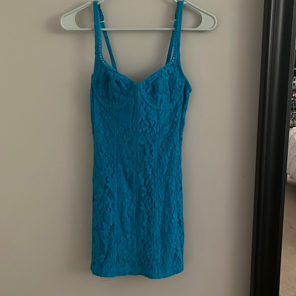 Urban outfitters blue corset dress